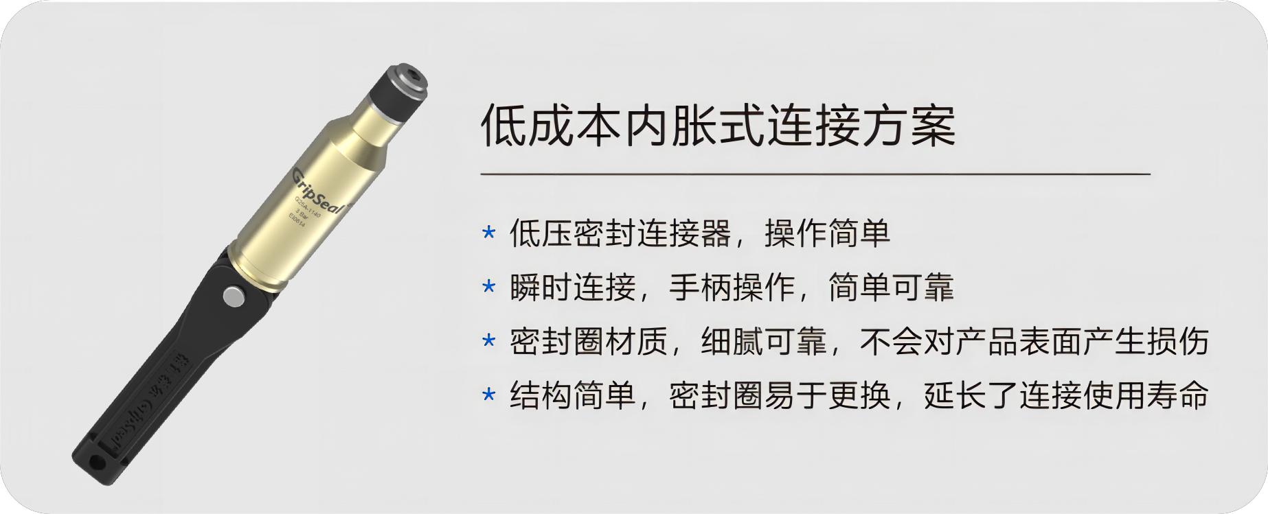 格雷希尔用于汽车发动机气密性测试的快速密封连接器