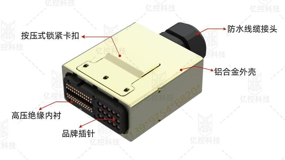 E10系列信号接口电测试连接器，应用于新能源汽车的DCR测试和EOL测试