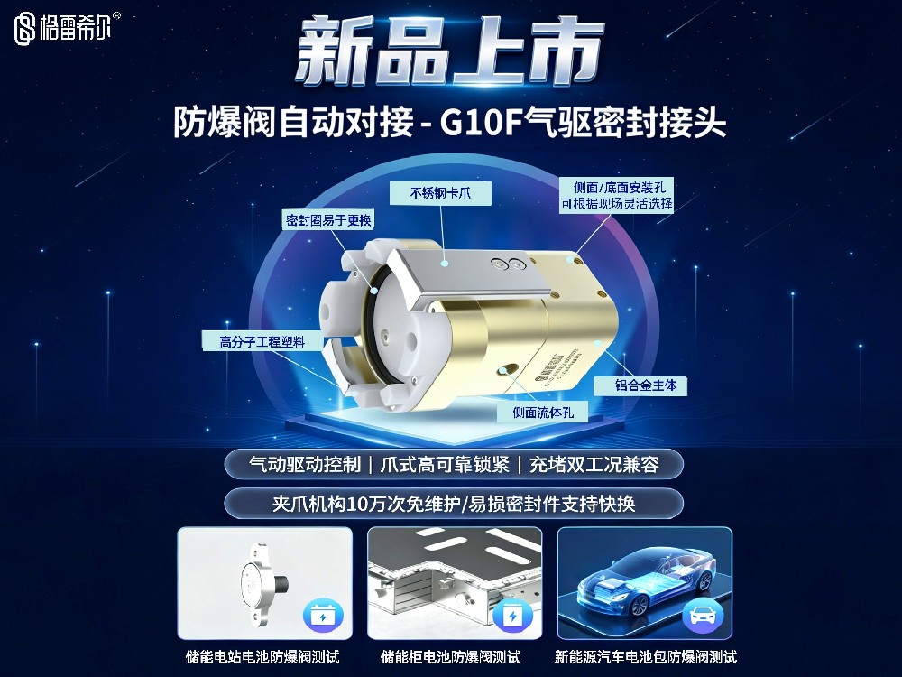 格雷希尔隆重推出G10F快速连接器：防爆阀自动对接密封解决方案