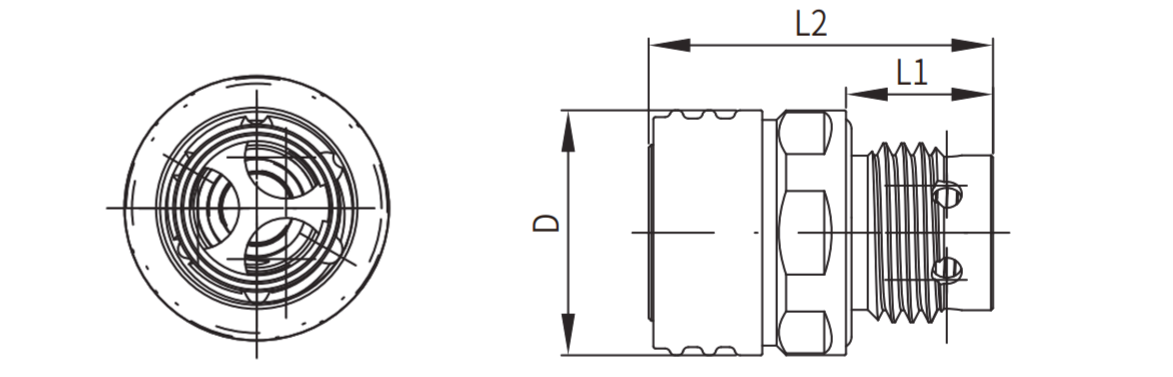 格雷希尔C75系列NVQD液冷接头尺寸数据图